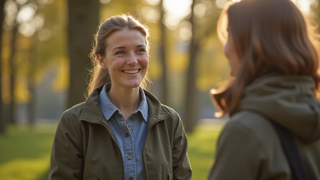 Jaunas sievietes rūpīga mīmika, runājot ar pārliecību, vidēju plānu